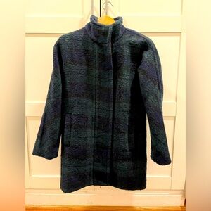 J. Crew blue/green plaid city coat size 00